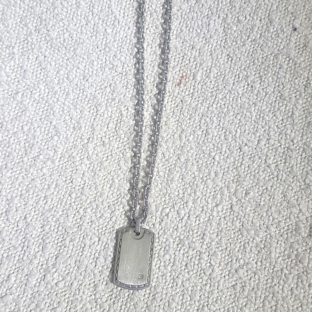Silver dogtag necklace